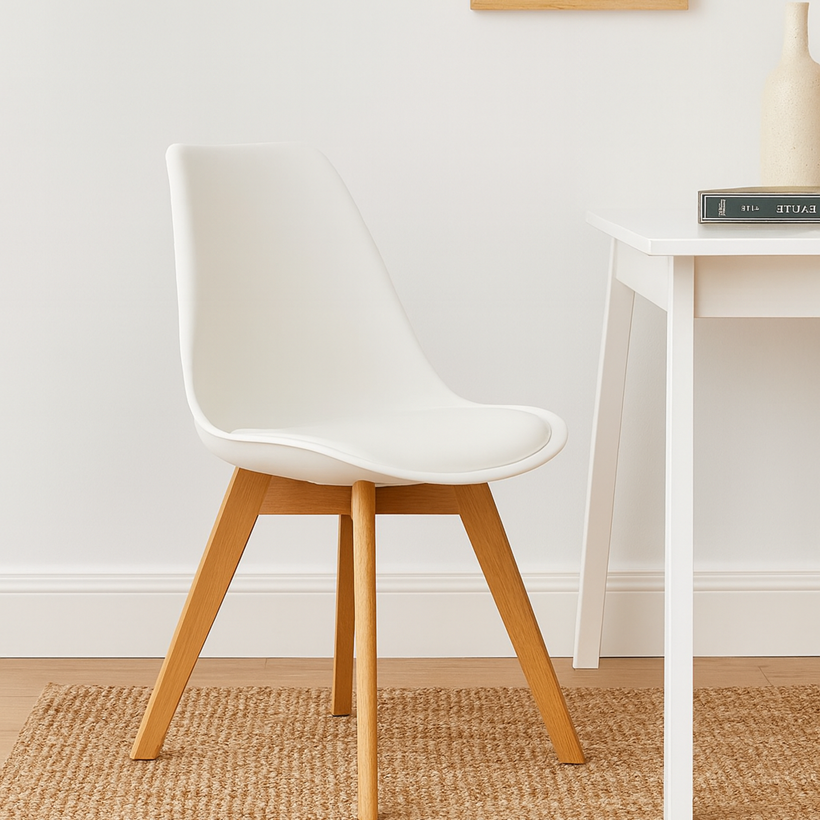 Silla Tulip Blanca| Diseño Moderno y Confort para tu Hogar