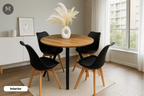 Comedor Beni Aura| Sillas Color  Negro