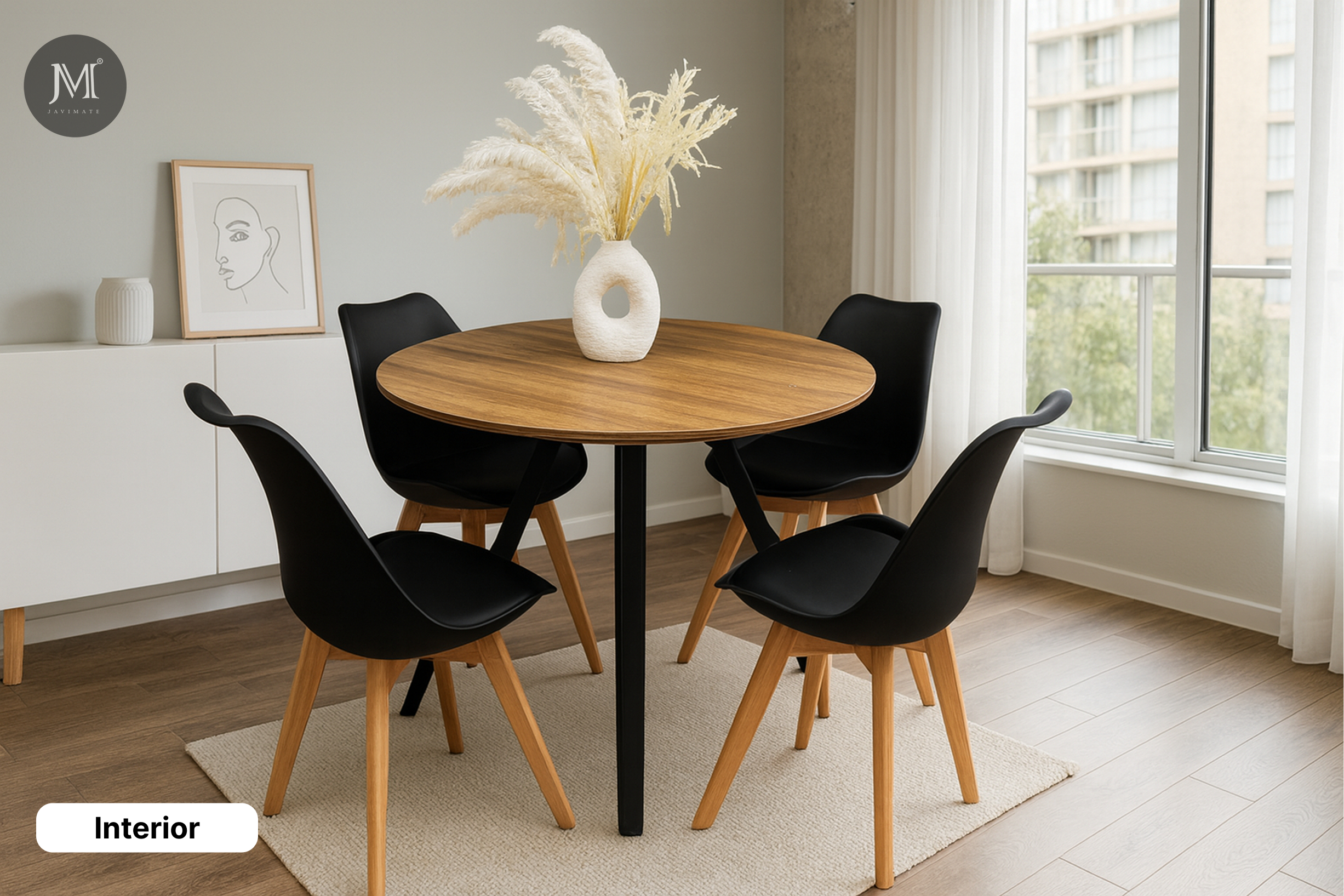 Comedor Beni Aura| Sillas Color  Negro