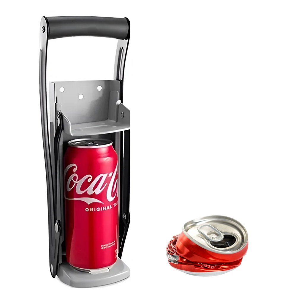 Aplasta Latas con Agarre Suave | Compacto, Resistente y Seguro