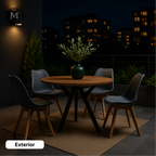 Comedor Beni Aura | Sillas Color Gris