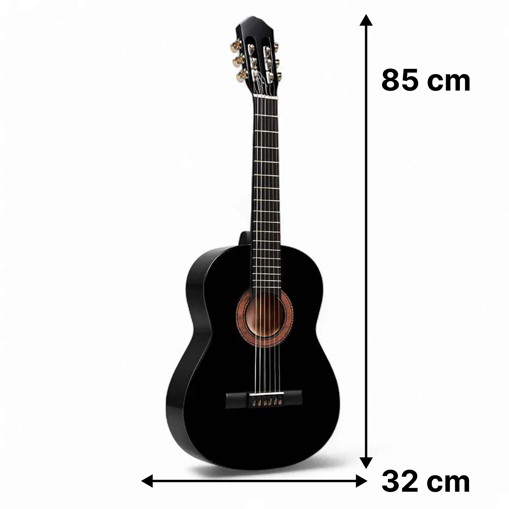 Guitarra Acústica con Accesorios | 39" Clásica Negra