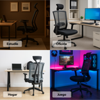 Silla De Oficina Ergonómica Pro Apoya Cabeza