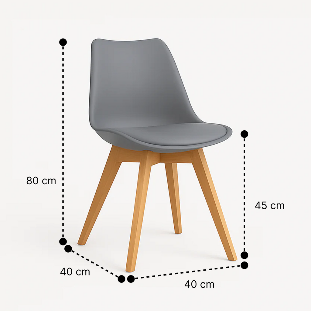 Silla Tulip Gris| Diseño Moderno y Confort para tu Hogar