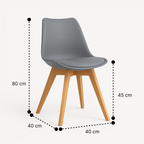 Silla Tulip Gris| Diseño Moderno y Confort para tu Hogar