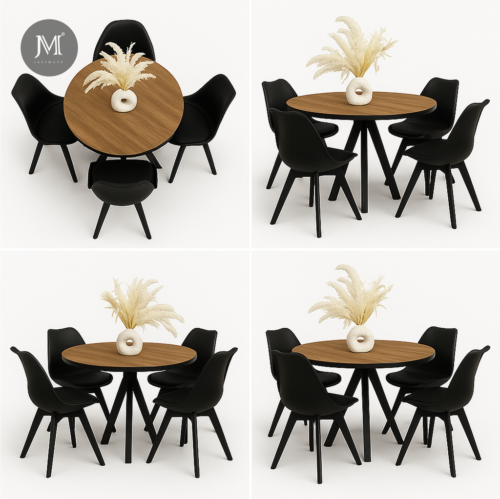 Comedor Beni Aura| Sillas Color  Negro