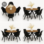 Comedor Beni Aura| Sillas Color  Negro