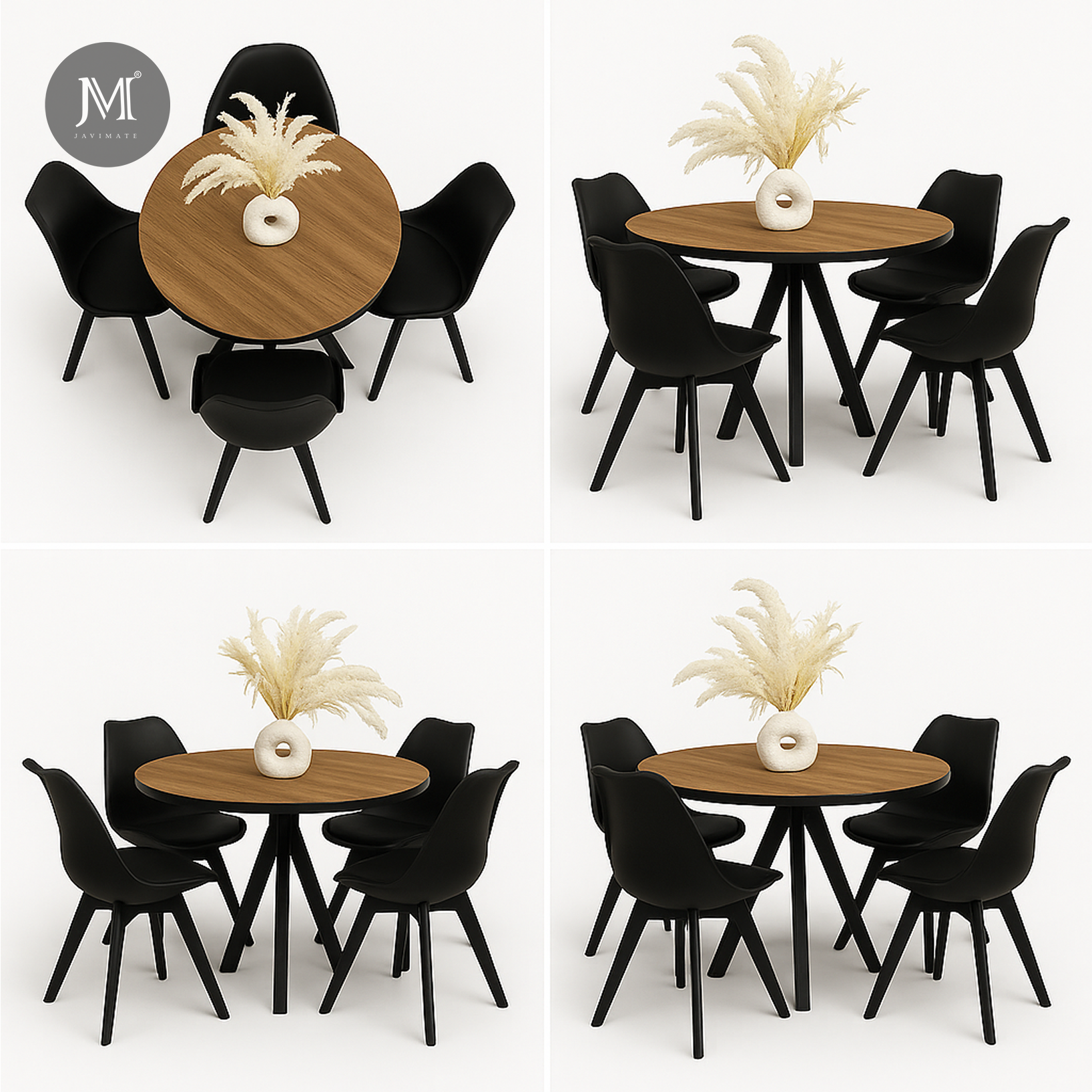 Comedor Beni Aura| Sillas Color  Negro
