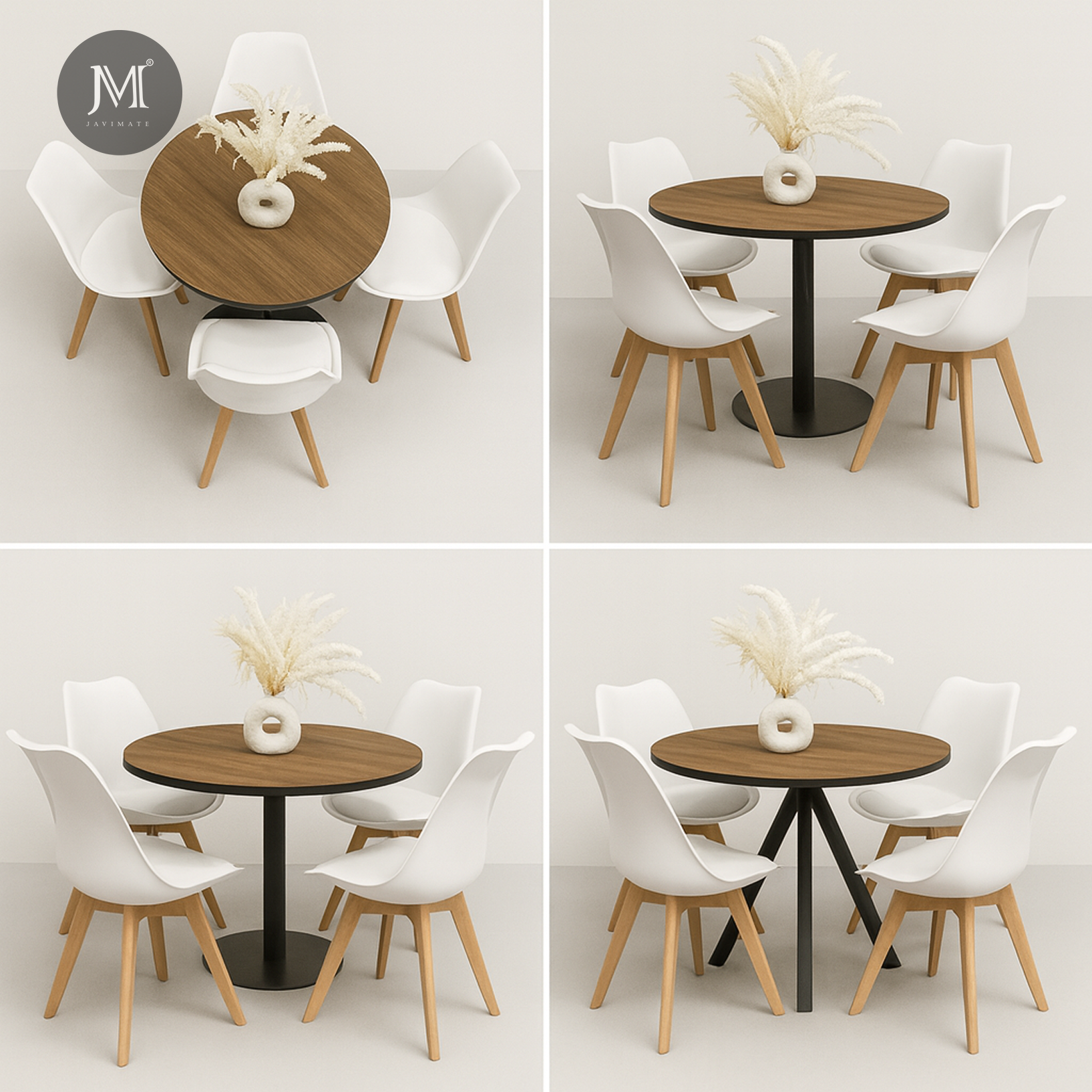 Comedor Beni Aura | Sillas Color Blancas