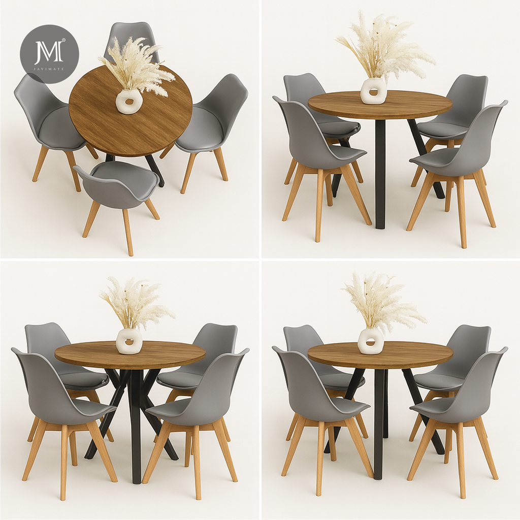 Comedor Beni Aura | Sillas Color Gris