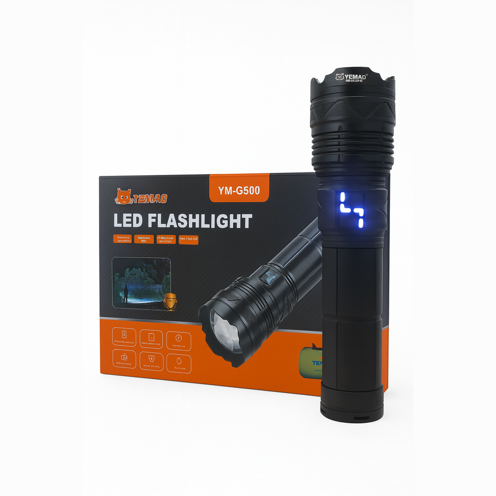 Linterna Táctica de Seguridad | 6000 lúmenes, recargable y resistente