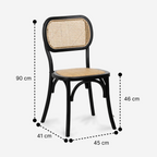 Pack 4 Sillas Thonet Viena medidas