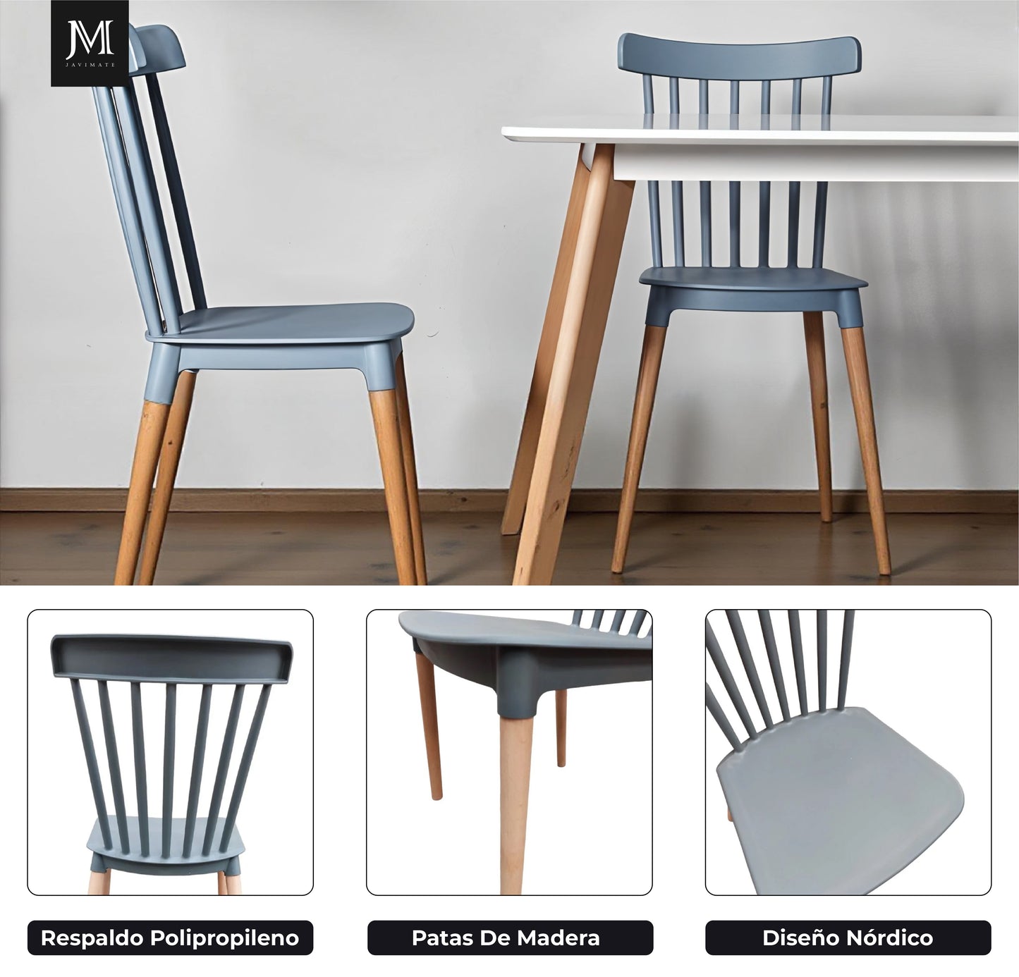 Silla Windsor Gris