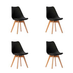 Pack 4 Sillas Tulip Negras | Diseño Moderno y Comodidad Garantizada