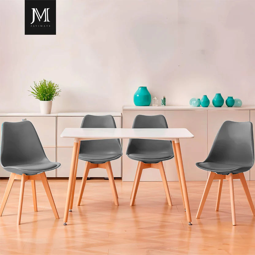Pack 4 Sillas Tulip Gris | Diseño Moderno y Cómodo