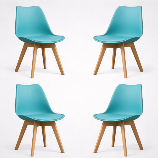 Pack 4 Sillas Tulip Turquesa