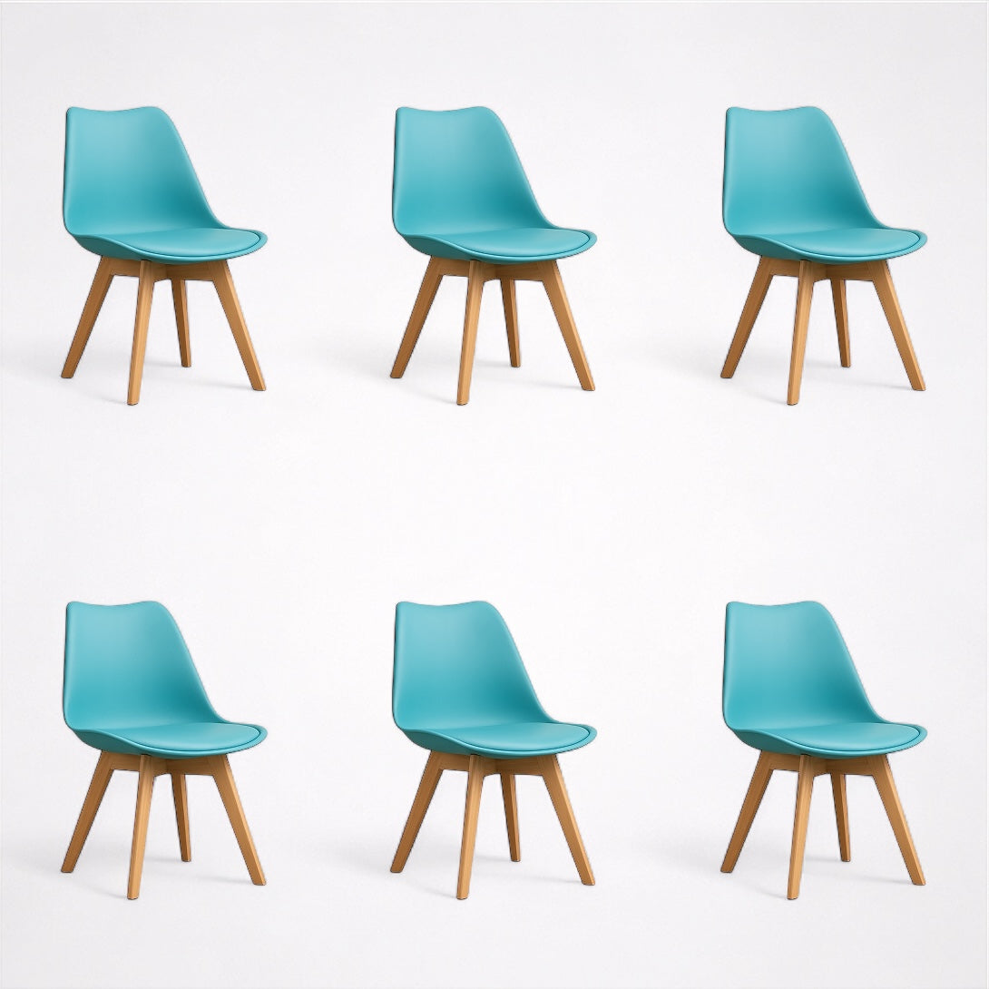 Pack 6 Sillas Tulip Turquesa