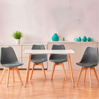 pack 6 tulip color gris comedor