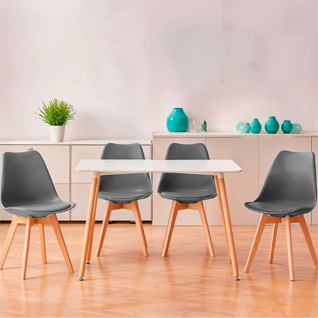 pack 6 tulip color gris comedor