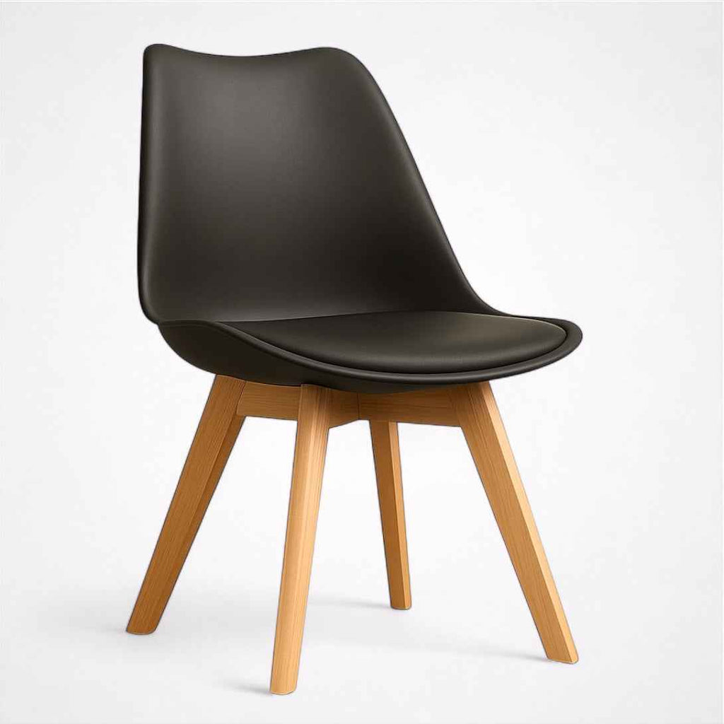 Pack 6 Sillas Tulip Negro | Diseño Moderno y Confort para tu Hogar