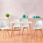 Pack 4 Sillas Tulip Blancas | Diseño Moderno y Cómodo