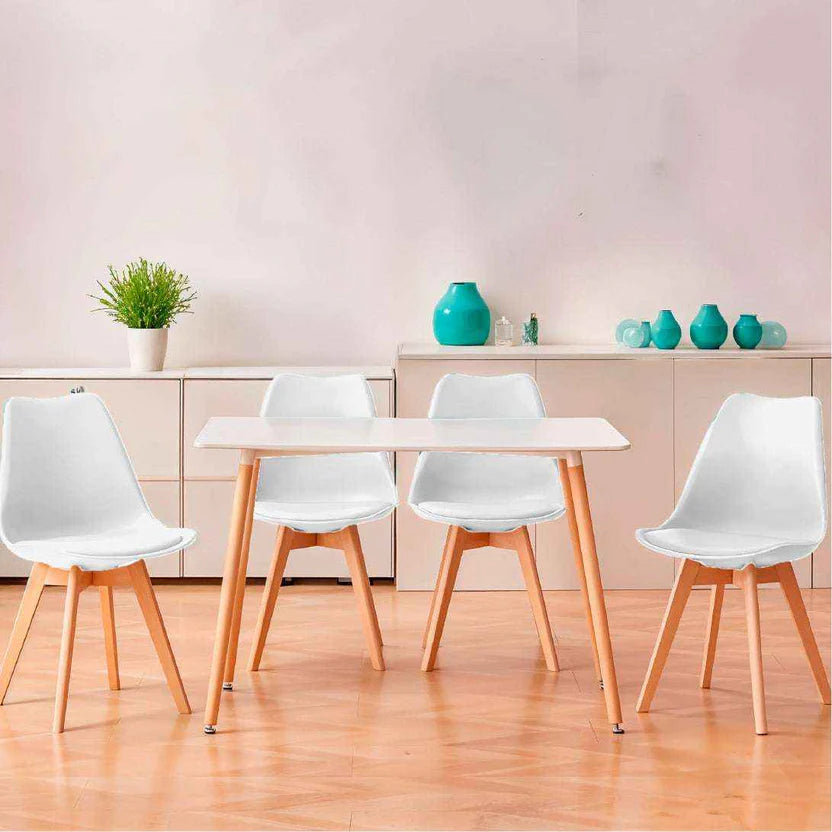 Pack 4 Sillas Tulip Blancas | Diseño Moderno y Cómodo