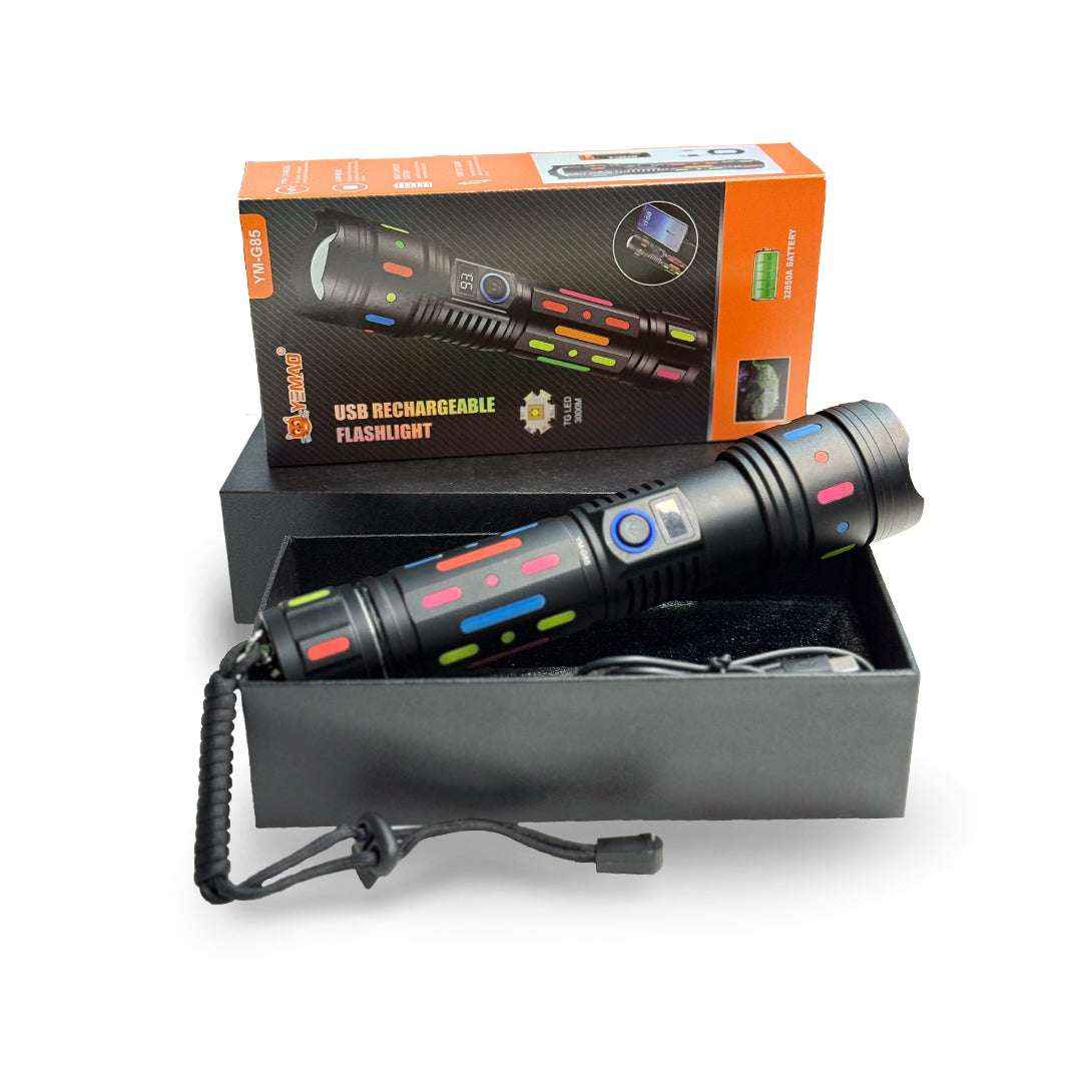 Linterna De Alta Intensidad | 4000 Lúmenes, USB-C, Power Bank