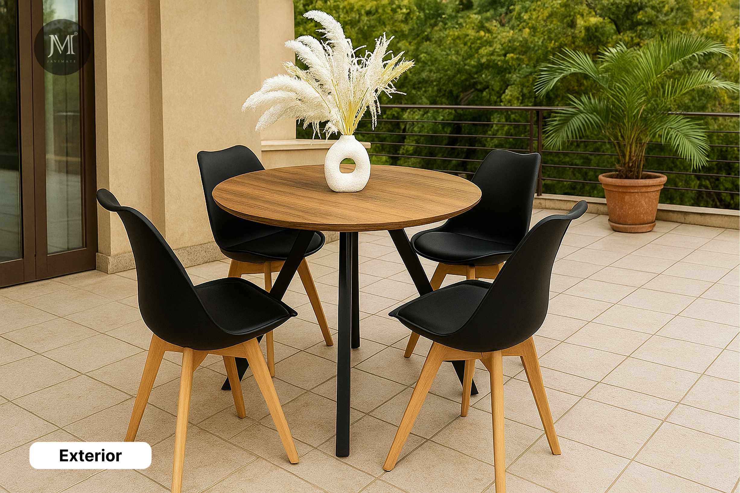 Comedor Beni Aura| Sillas Color  Negro