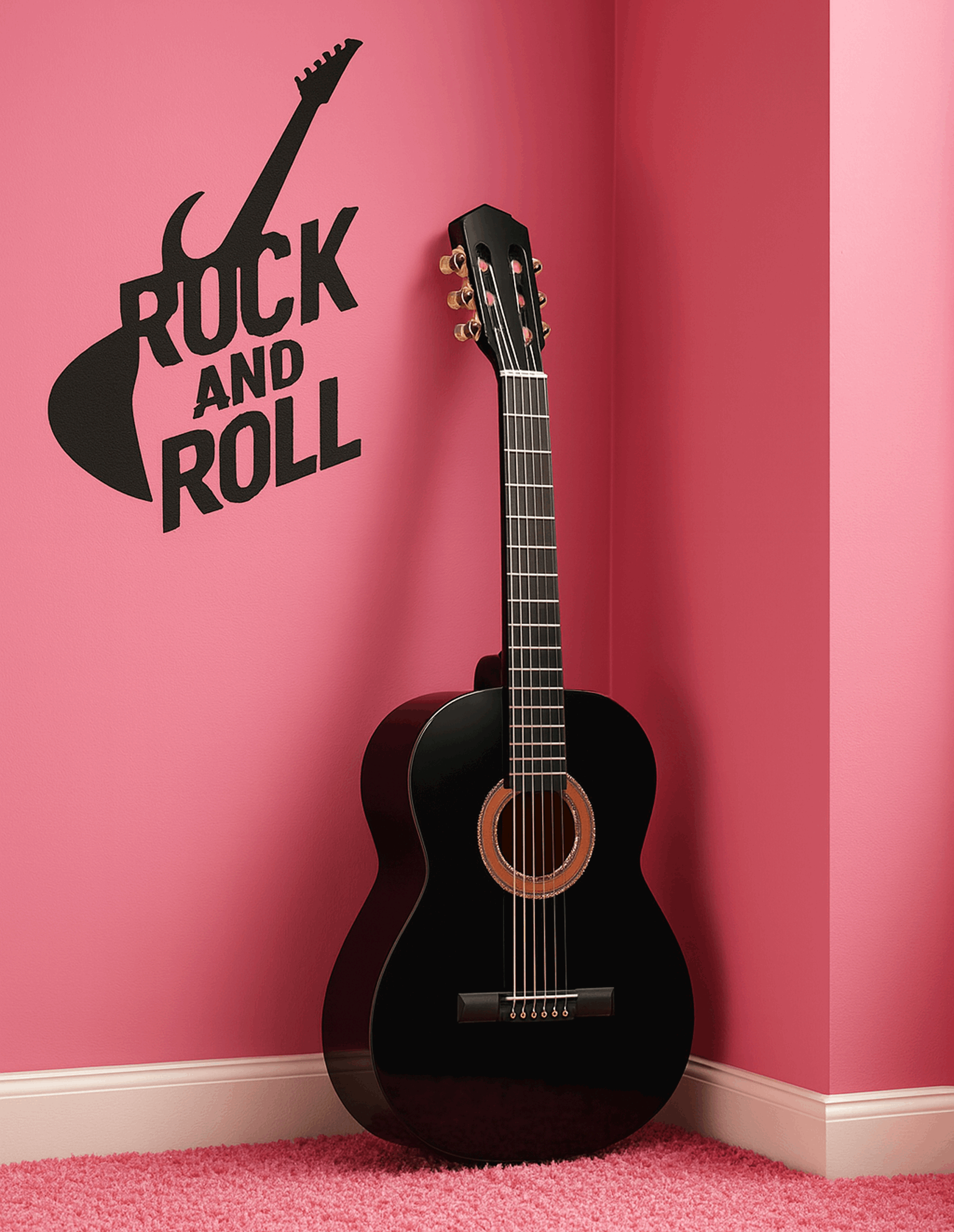Guitarra Acústica con Accesorios | 39" Clásica Negra