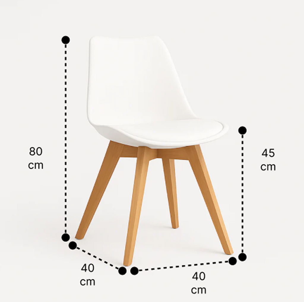 Pack 4 Sillas Tulip Blancas | Diseño Moderno y Cómodo