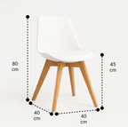 Pack 4 Sillas Tulip Blancas | Diseño Moderno y Cómodo