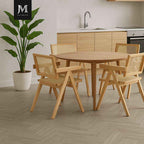 Pack 6 Sillas Chandigarh | Madera Natural y Ratán