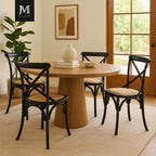 Silla Crossback Madera Negro