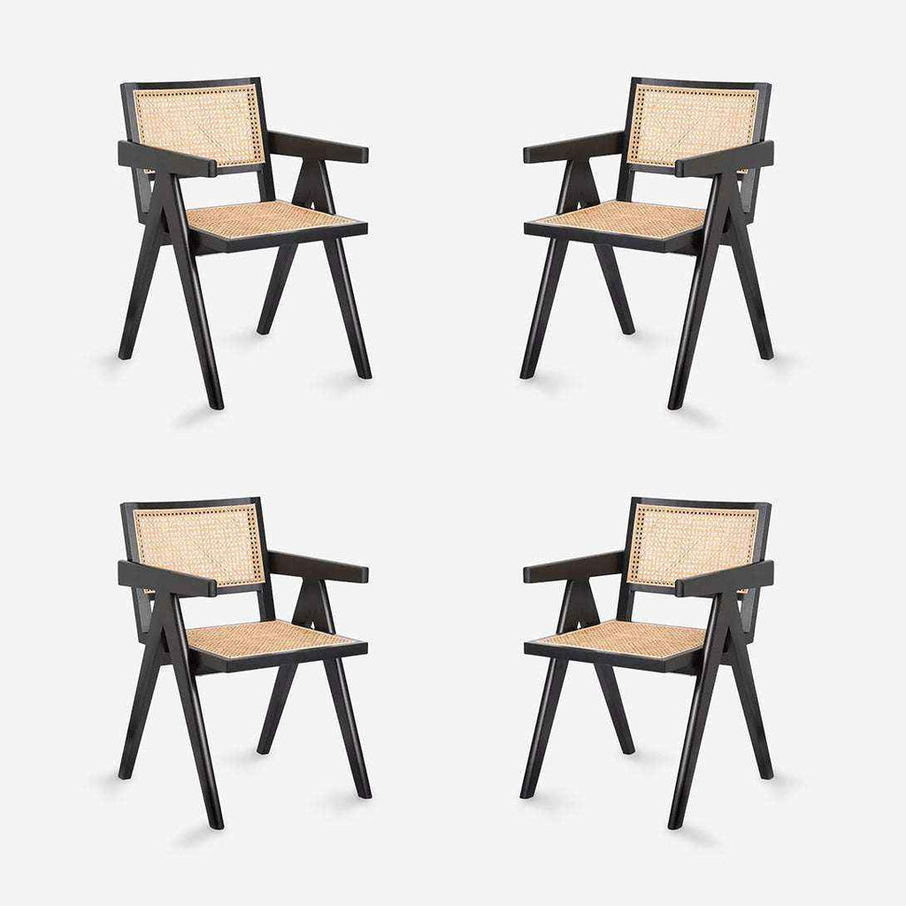 Pack 4 Sillas Chandigarh Negras | Diseño y Calidez
