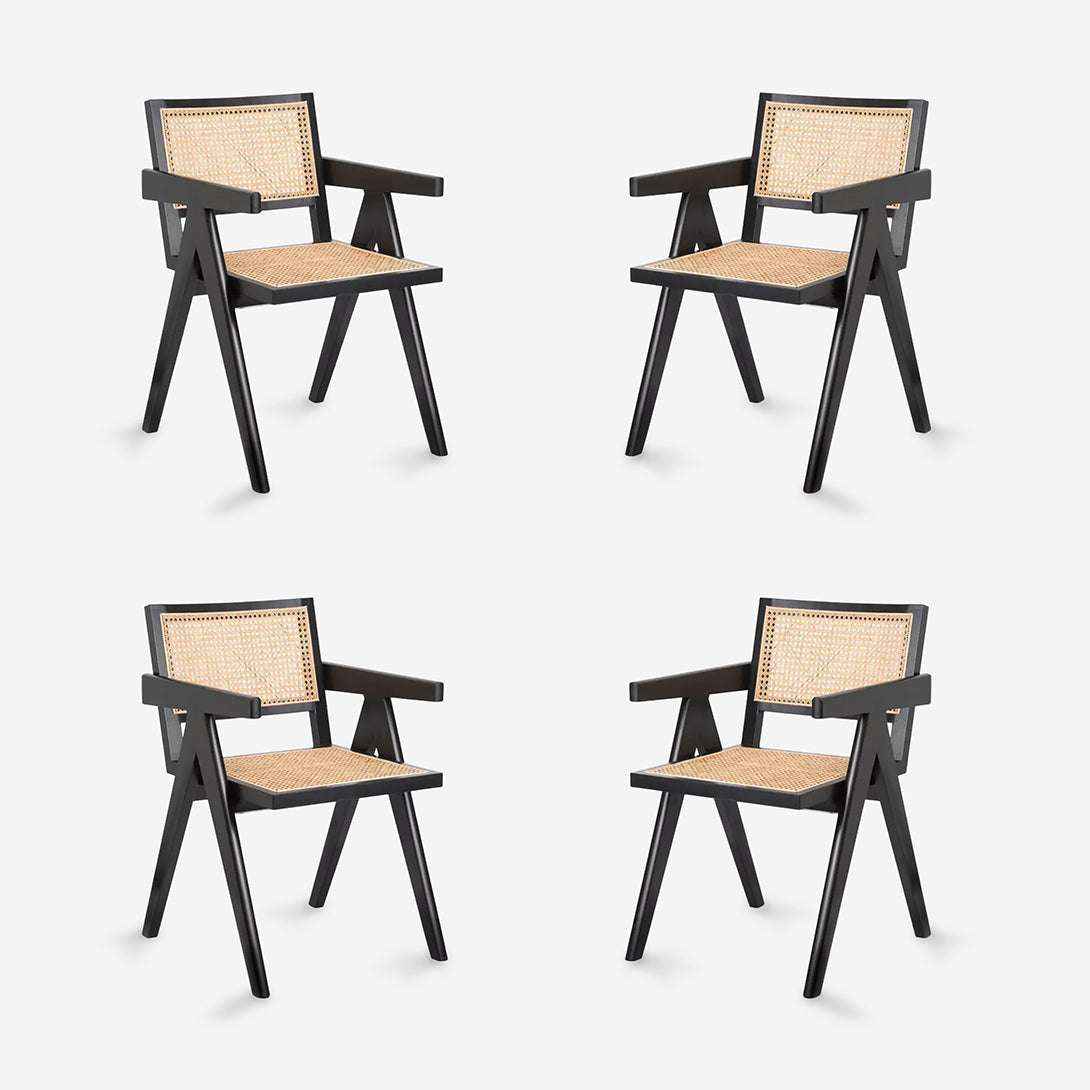 Pack 4 Sillas Chandigarh Negras | Diseño y Calidez