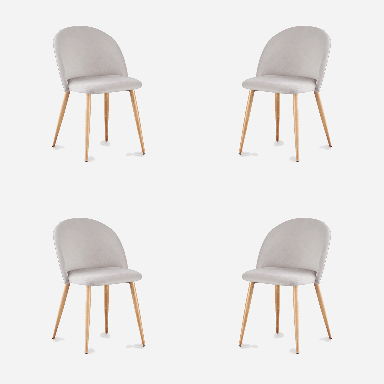 Pack 4 Sillas Nórdicas Gris | Estilo, Comodidad y Hogar