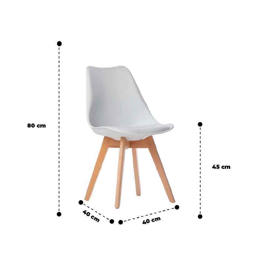 Pack 4 Sillas Tulip Blancas | Diseño Moderno y Cómodo
