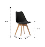 Comedor Beni Aura| Sillas Color  Negro